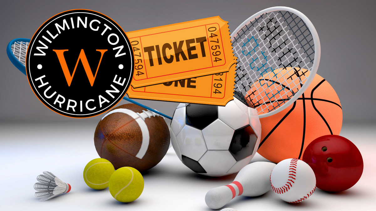 WCS logo, tickets, and athletic equipment
